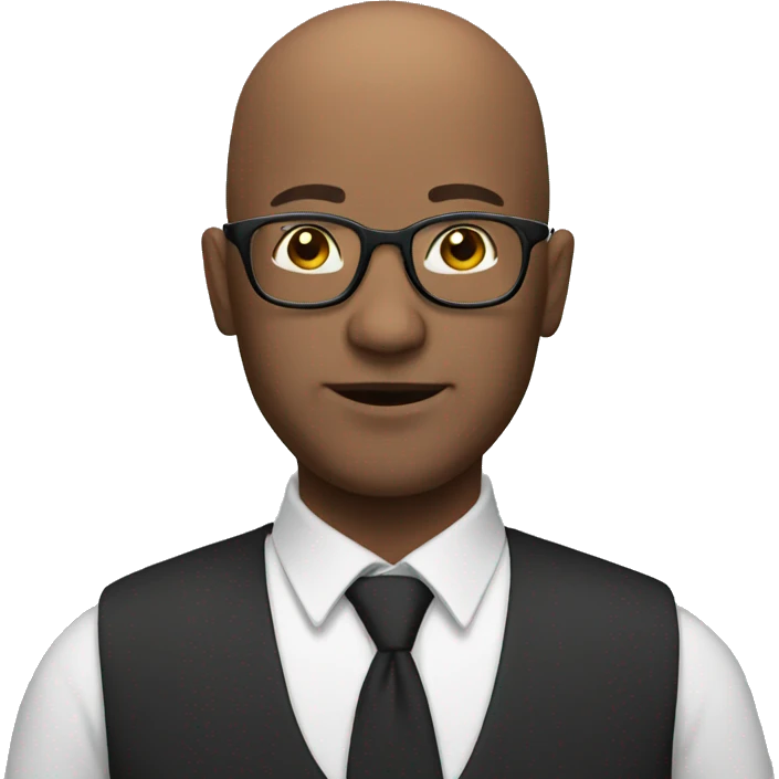 bald man with glasses emoji