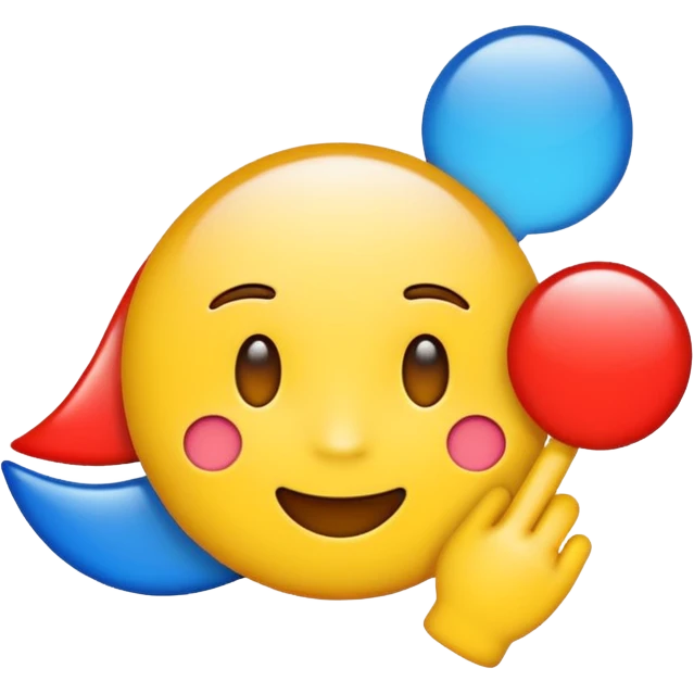 the word BLOG in bright primary colors, traditional emoji style emoji