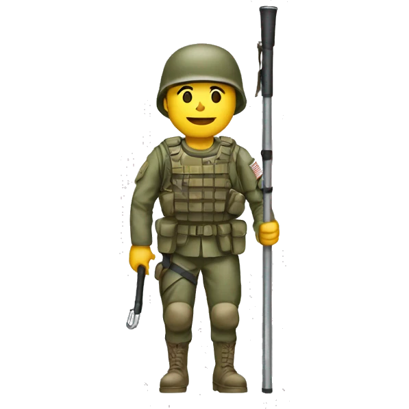 soldier with a crutch emoji