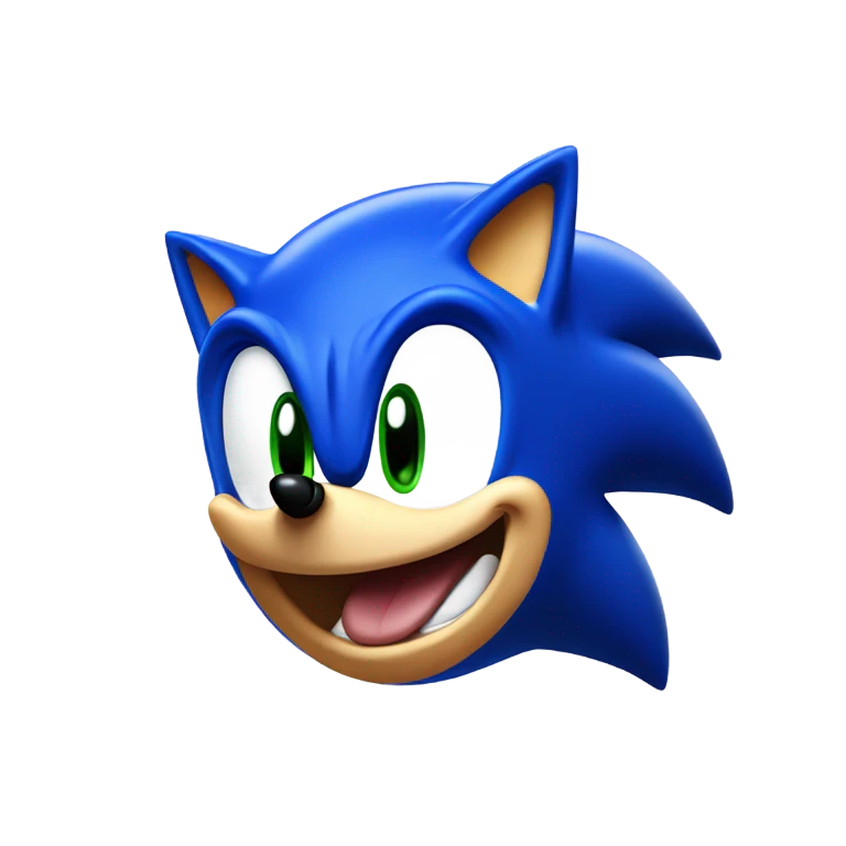 sonic with his tongue out emoji
