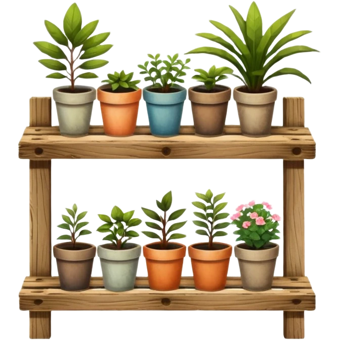 Plant shelf made from old oak pallets  emoji