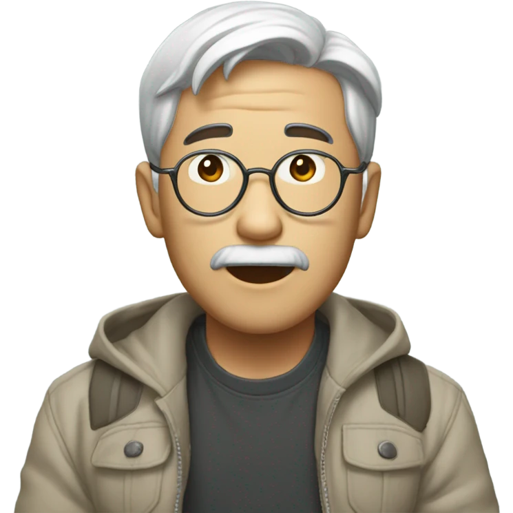 느낌표가 머리위에있는 흰색 사람 emoji