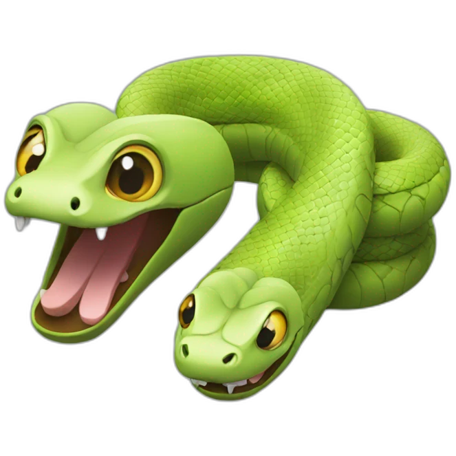 3 snake gossiping emoji