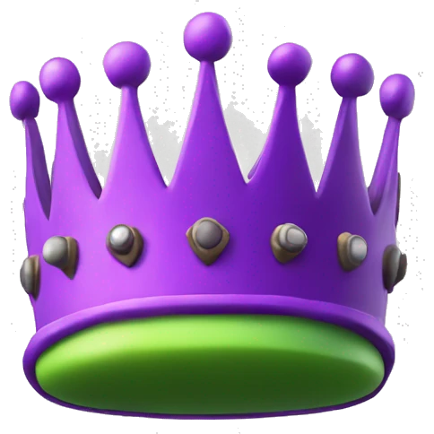fortnite crown on frog emoji