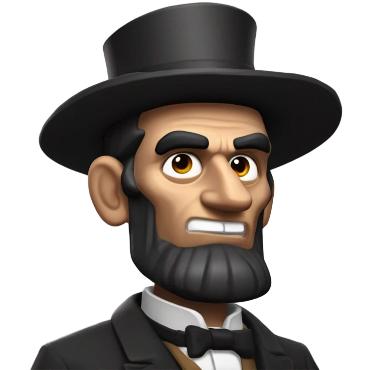 Abraham Lincoln in tf2 a little deep fried that it’s glitching emoji