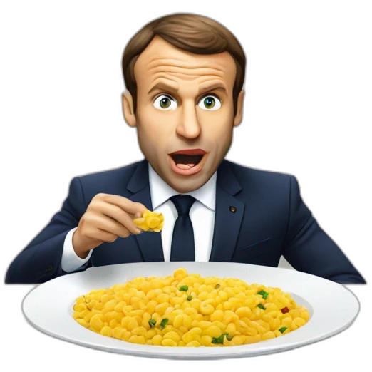 Macron qui mange emoji