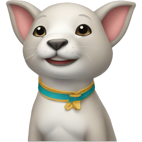 Delfín animal con toalla en la cintura  emoji