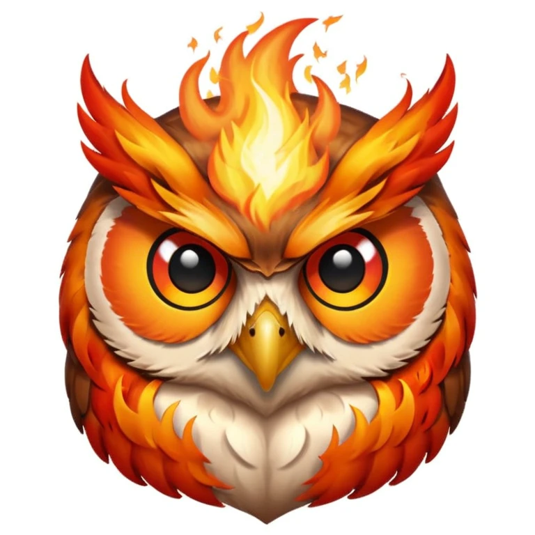 Owl on fire emoji