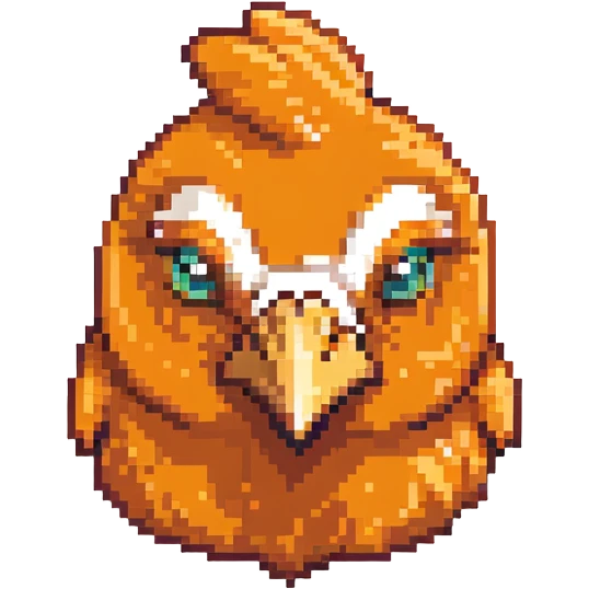 ultra-minimal blocky chicken head emoji with one large white square pixel, extremely simple and abstract, playful, matching Minecraft palette colors emoji