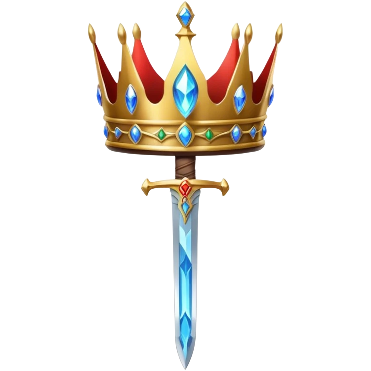 crown, elemental magic(water, fire, earth, wind), sword emoji