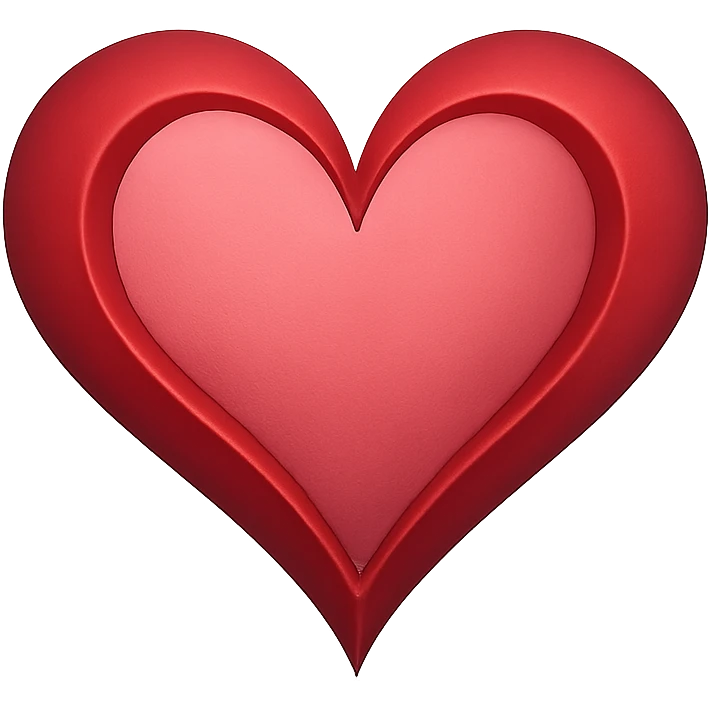 romantic heart emoji