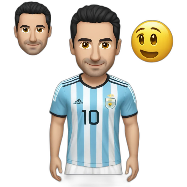 Lionel Scaloni with Argentina t-SHIRT emoji