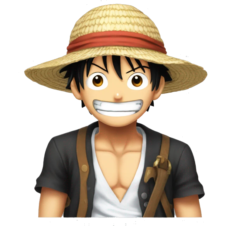 generate an emoji for anime character "Luffy" in one piece emoji