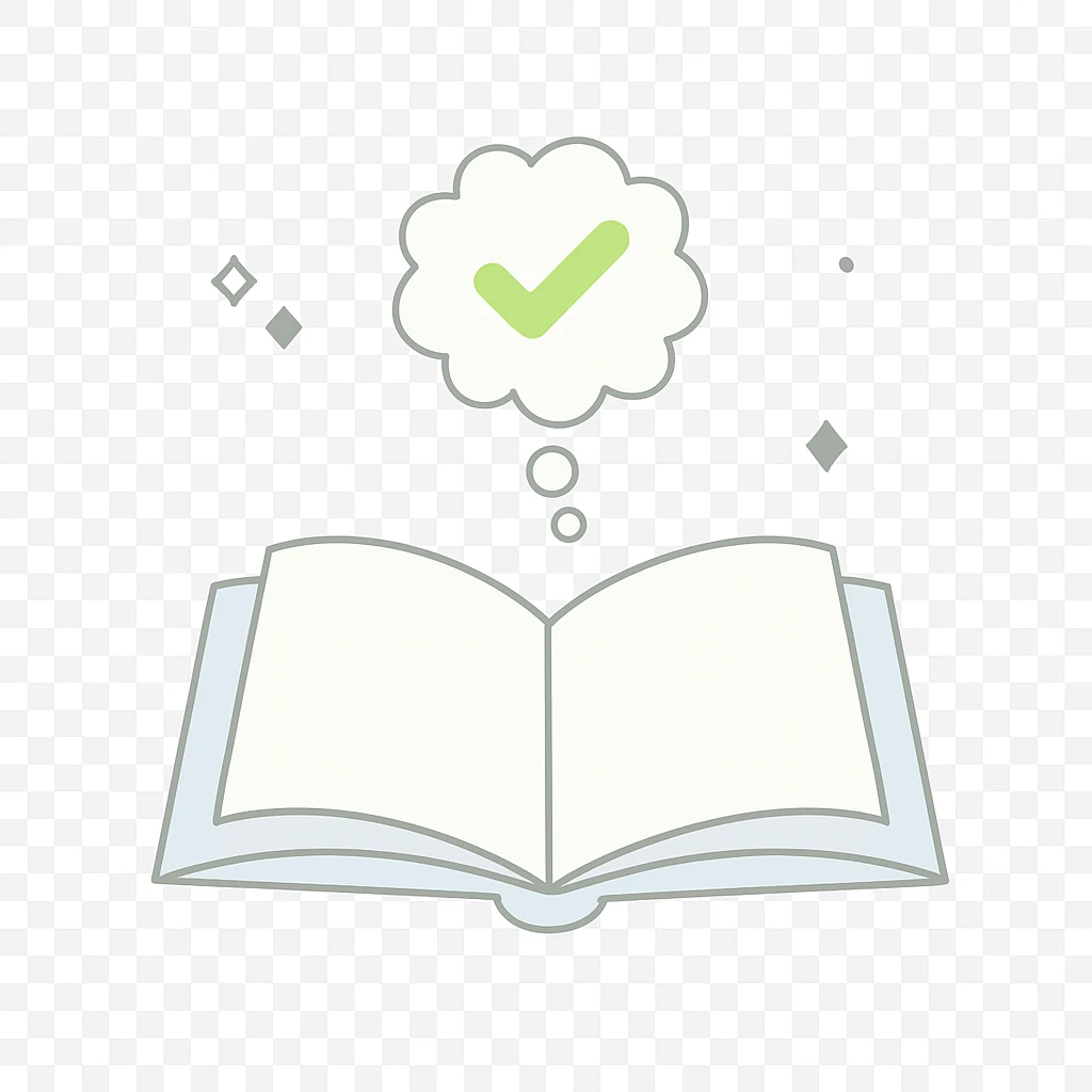 open book, minimalistic pastel illustration with clean lines, avoiding warm colors emoji