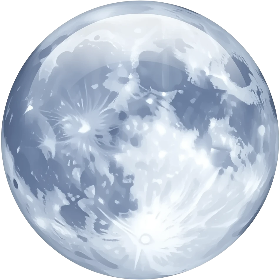 glossy iridescent moon marrow Mandala damask moon emoji
