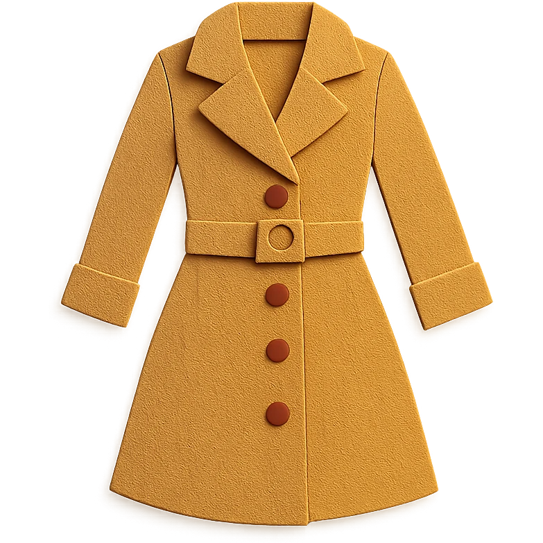 paper craft style women's coat emoji