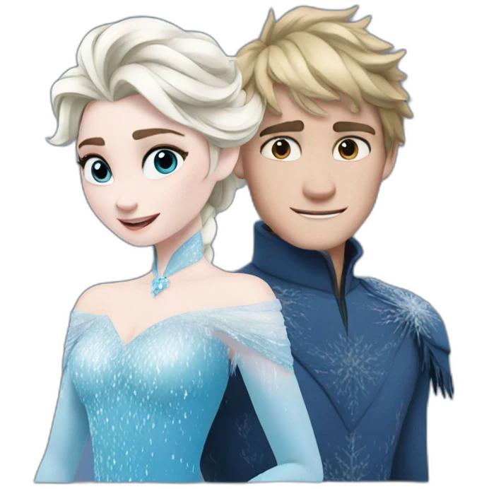 elsa x jack frost emoji