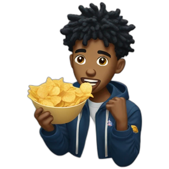 Ja Morant eating chips emoji