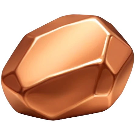 shiny copper metal nugget emoji