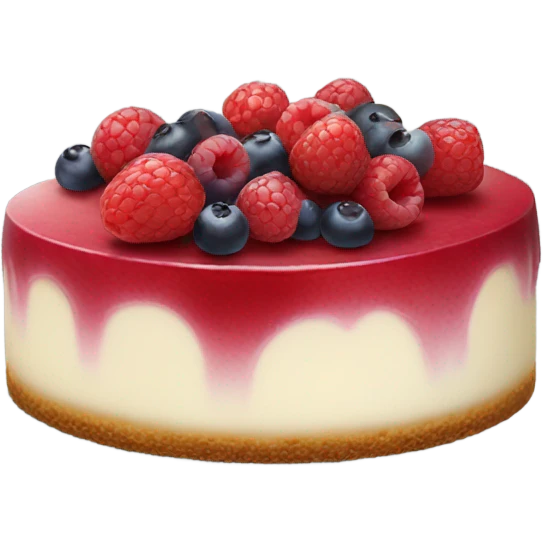 Realistic berry cheesecake  emoji