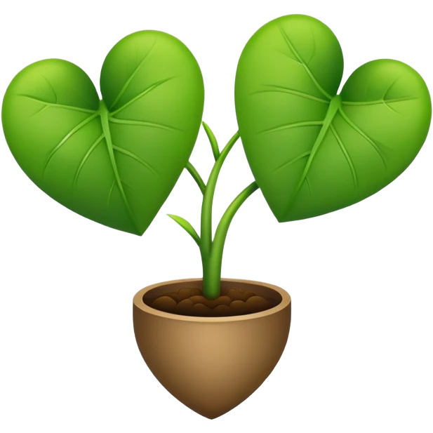 a heart plant emoji