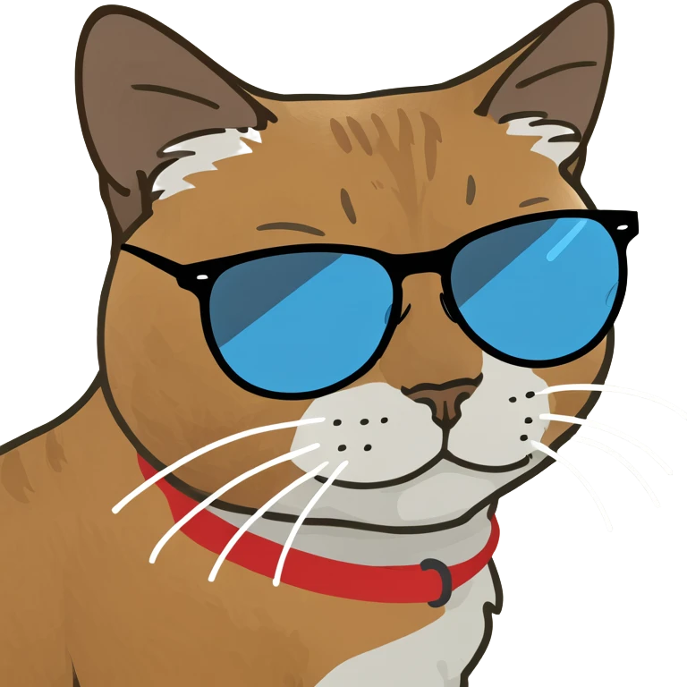 Cat with sunglasses emoji