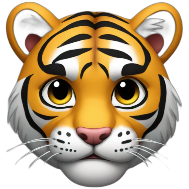 Tiger with evil face   jiu jitsu with his arms crossed emoji