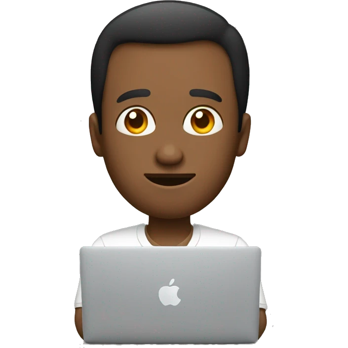 Hombre con una MacBook  emoji