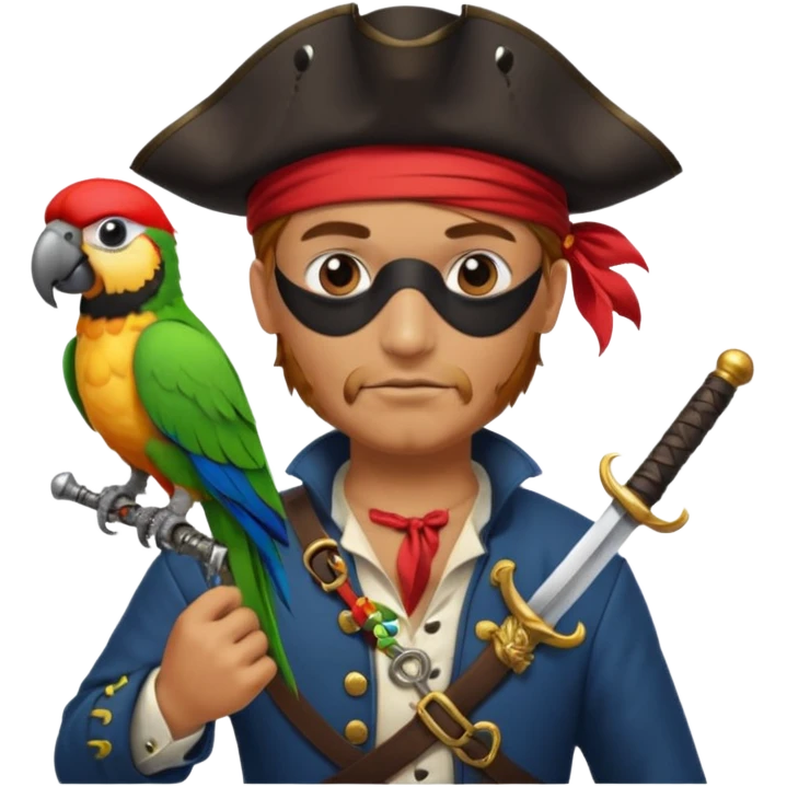pirate and parrot emoji