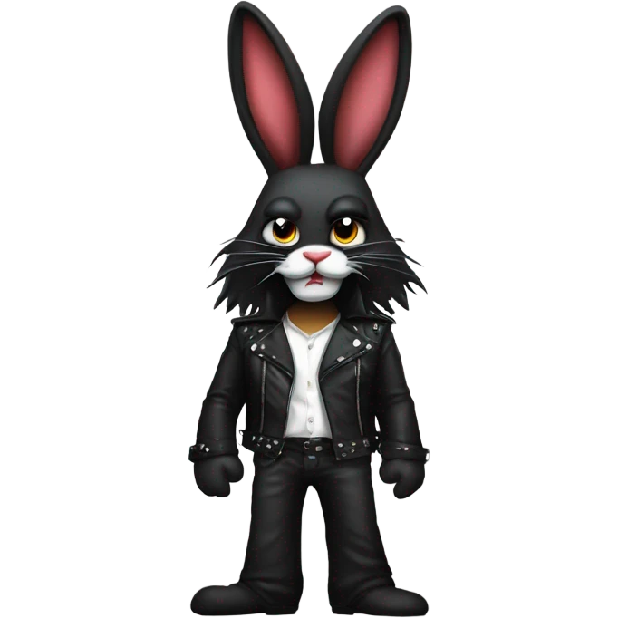 Rabbit dressed like Gene Simmons  emoji