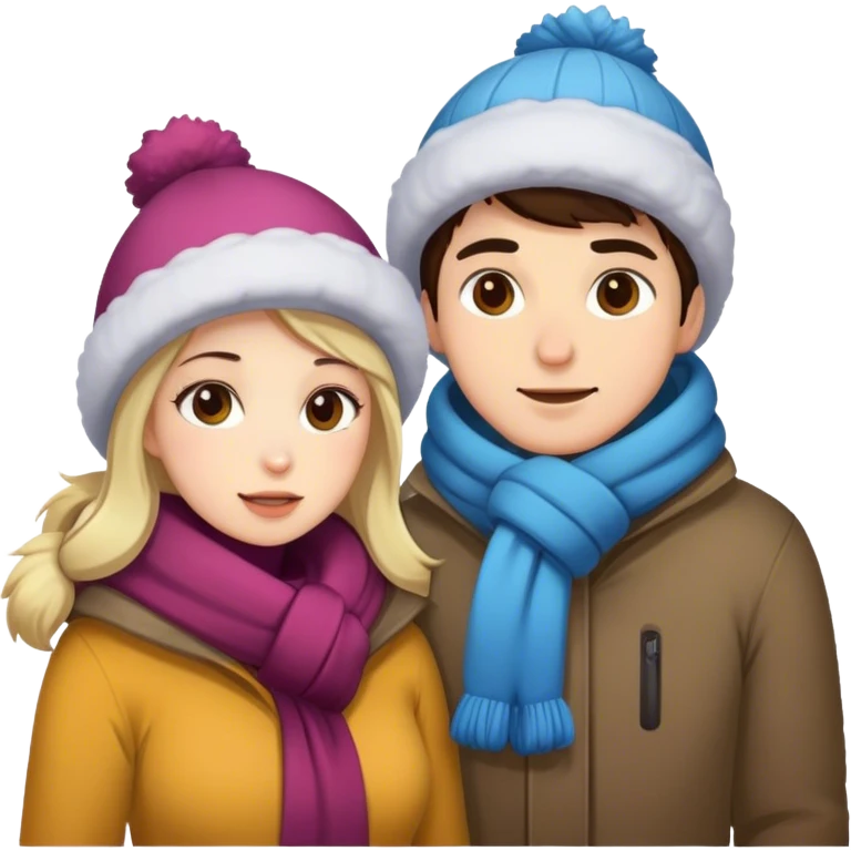 A couple in the snow emoji