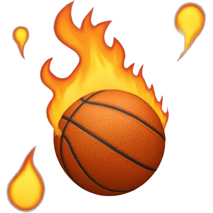Basketball on fire  emoji