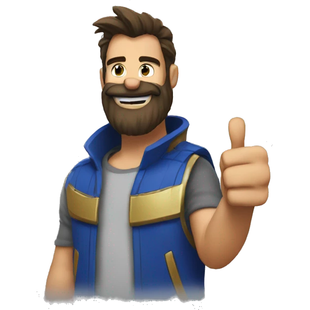 bearded sonic - thumbs up emoji