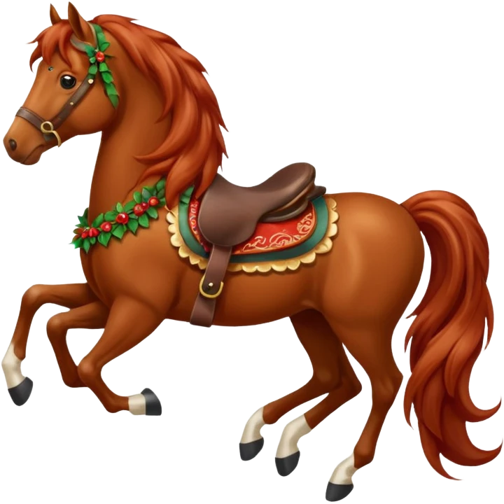 christmas red horse emoji