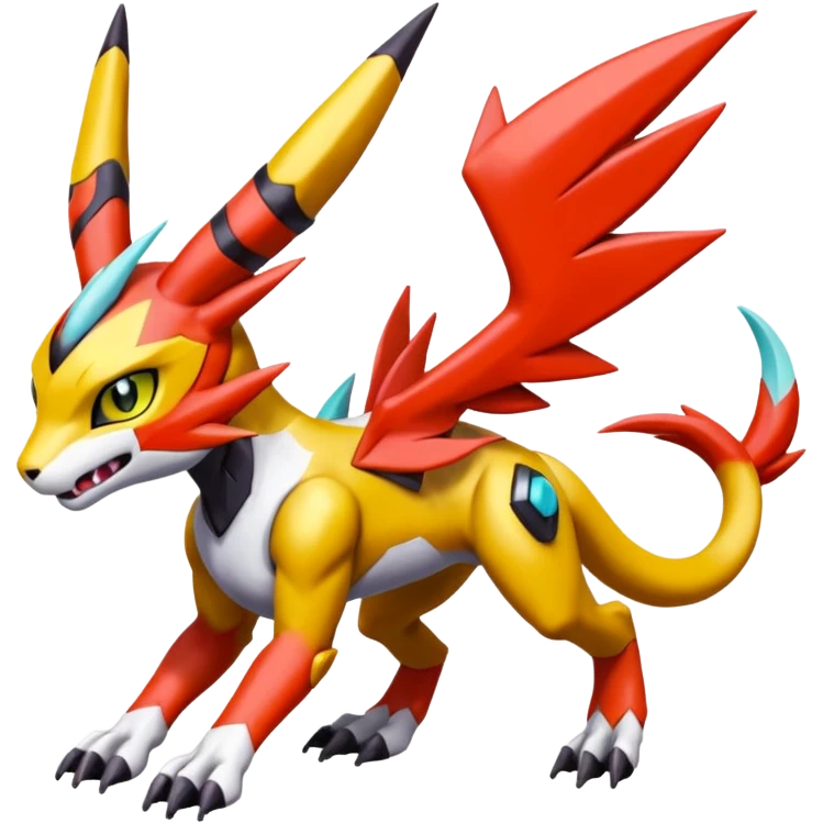 Meloetta-Wargreymon-Renamon-Guilmon-Pokémon-Digimon-Fakémon-fusion-hybrid-creature emoji