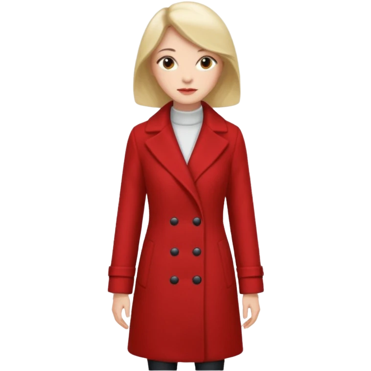 red woman's coat emoji