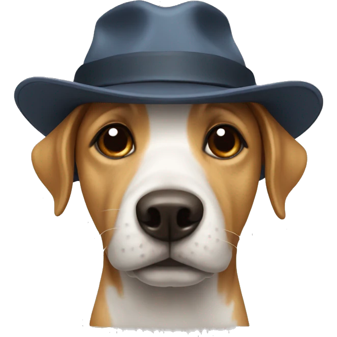 Dog with hat emoji
