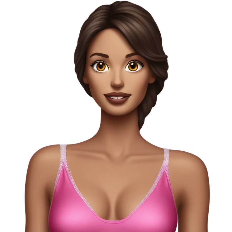 Hyper realistic Victoria’s Secret model brunette  emoji