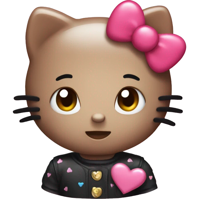 Hello kitty with hearts  emoji