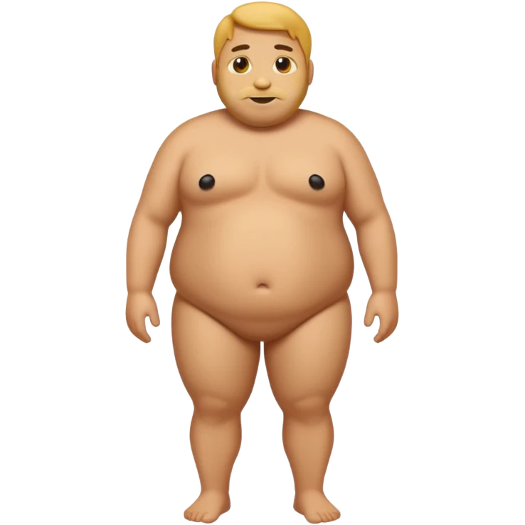 Fat naked tan man full body emoji emoji
