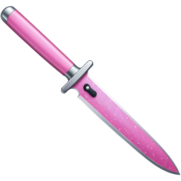 glitter pink knife emoji