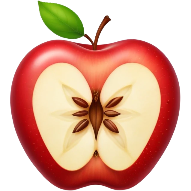 apple cut in half emoji