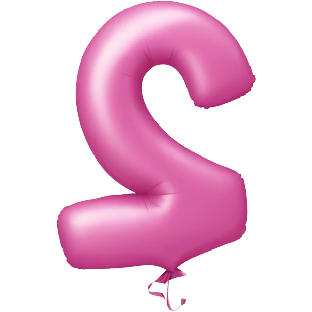 Pink balloon shaped like a number 4 emoji