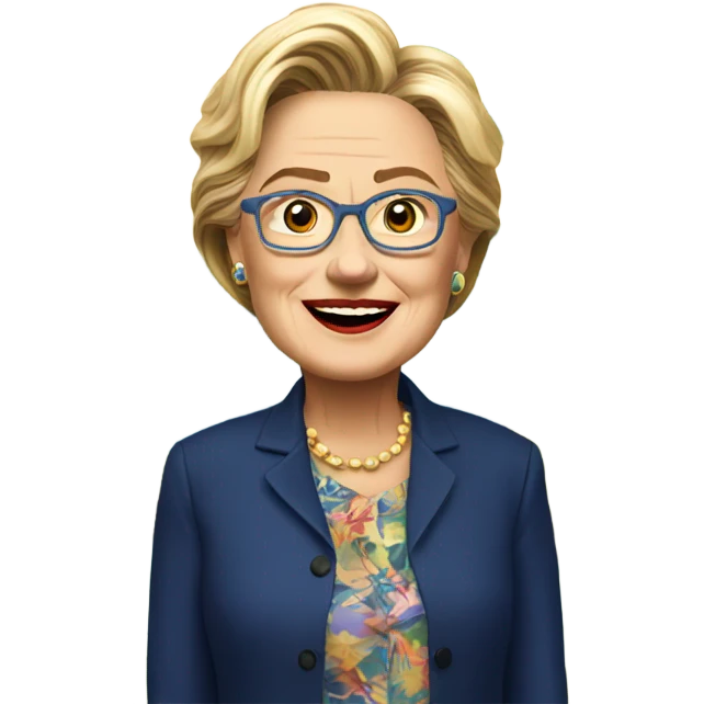 Clinton on an island  emoji