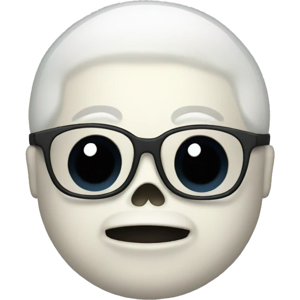 fat skeleton with glasses emoji