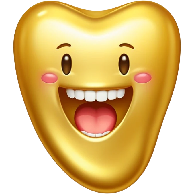 Golden tooth smiling emoji