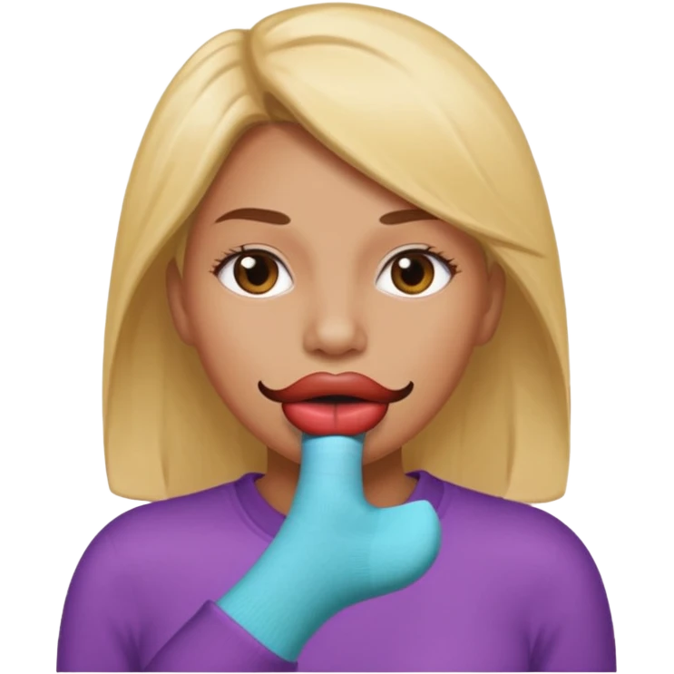 Sock in woman's mouth  emoji