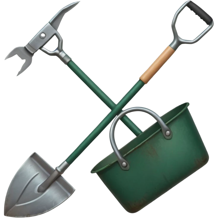 gardening tool dark green  emoji