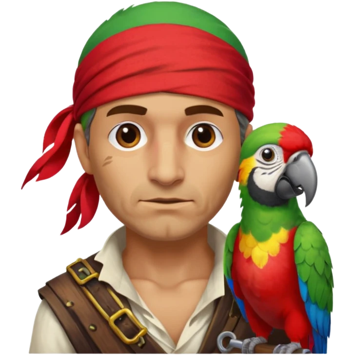 pirate and parrot emoji