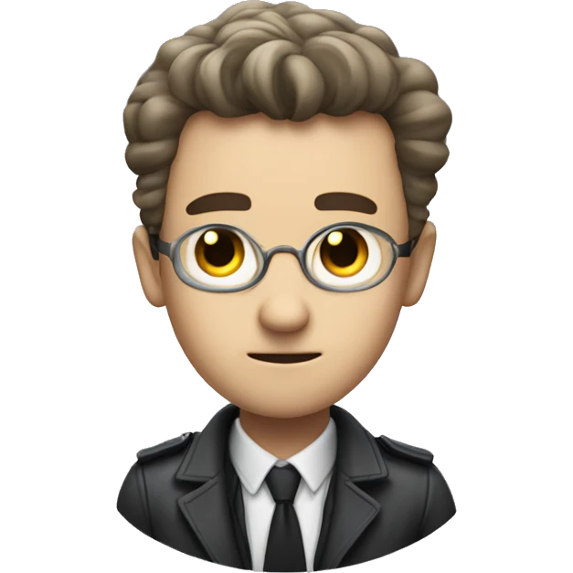 Detective man with black halo and tiny wings emoji